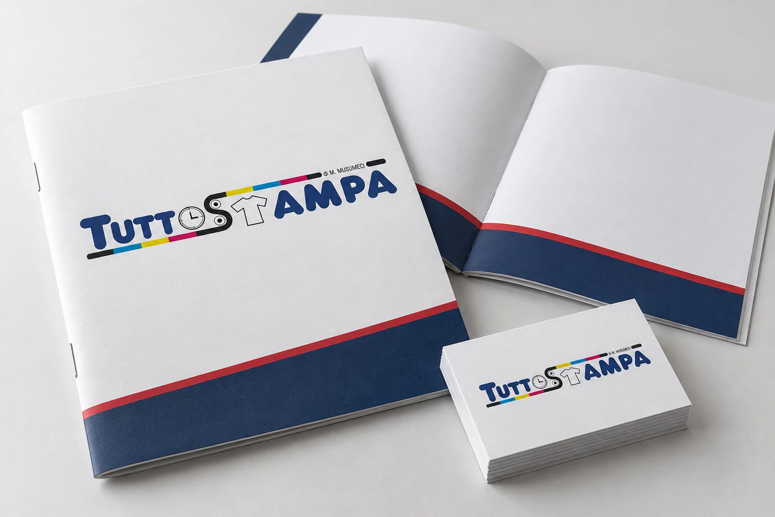 Stampati su carta con il logo Tuttostampa — esempio illustrativo