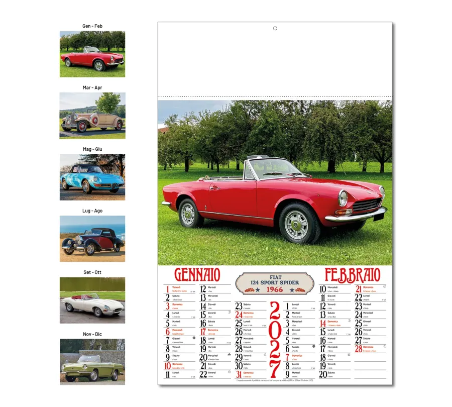 Calendario Auto D'Epoca