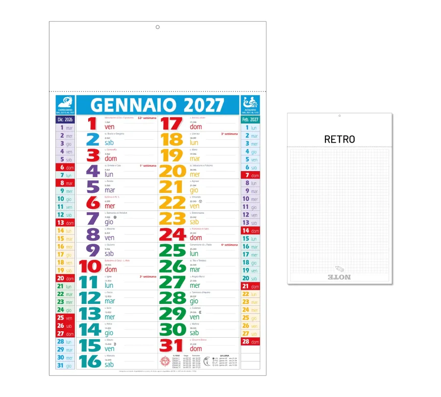 Calendario Olandese Color / Bilaterale Personalizzato