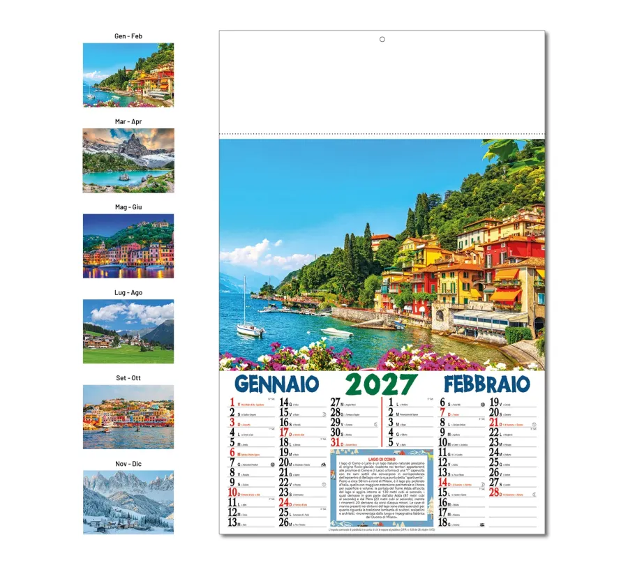 Calendario Mari e Monti