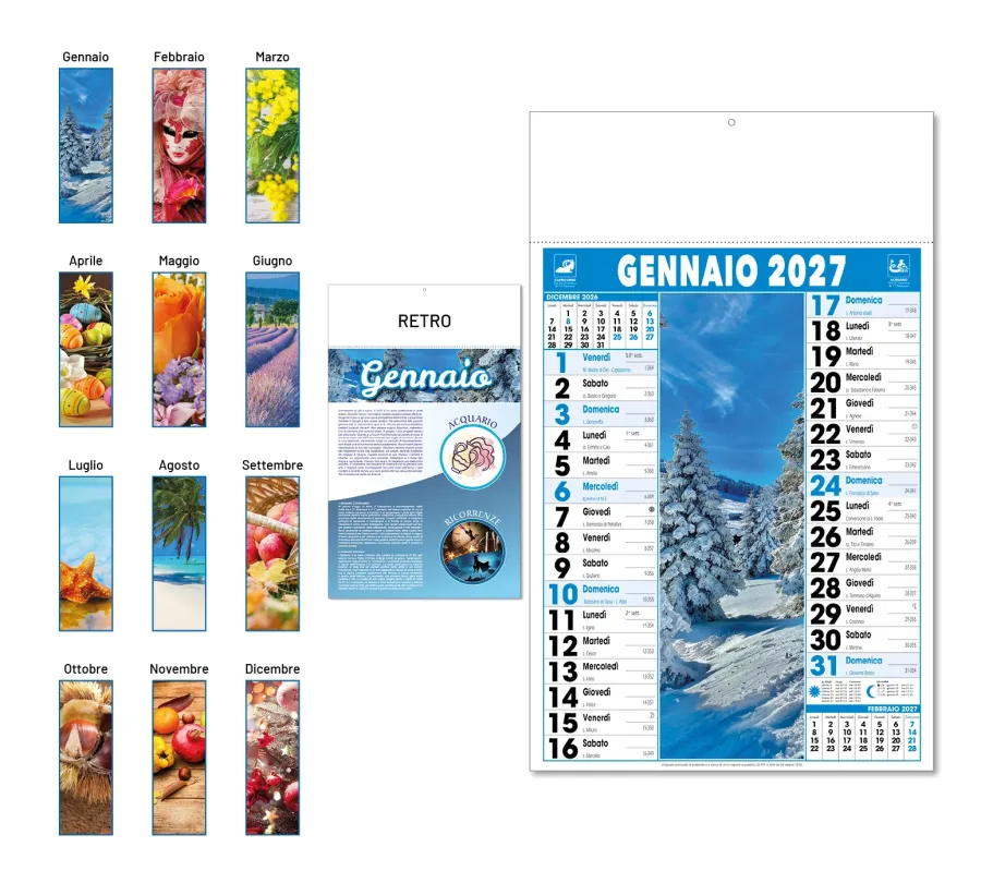 Calendario Olandese 4 Stagioni Personalizzato