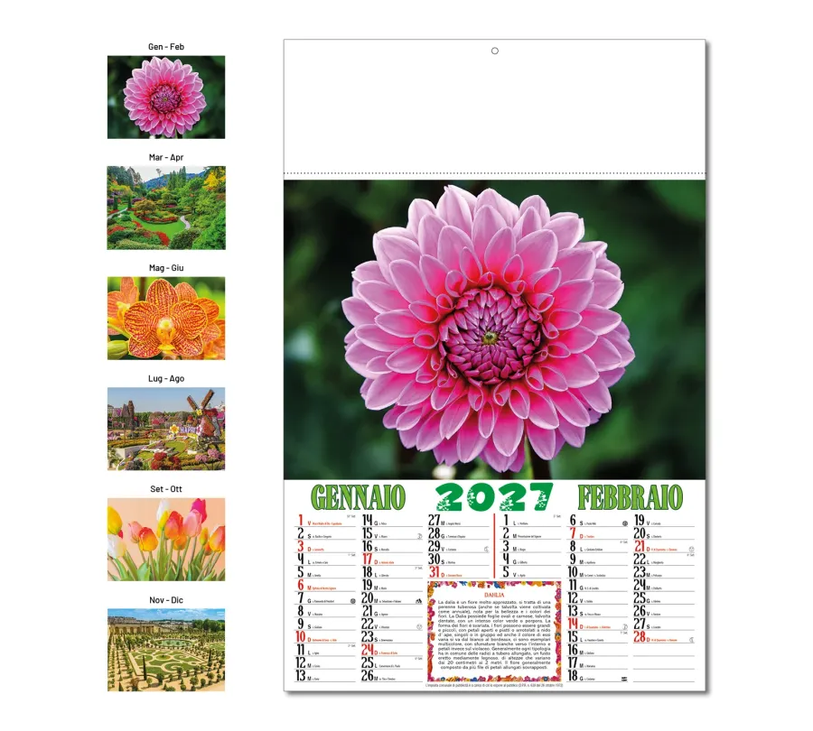 Calendario Fiori e Giardini