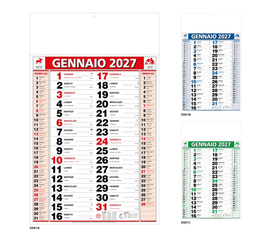 Calendario Olandese Small Personalizzato