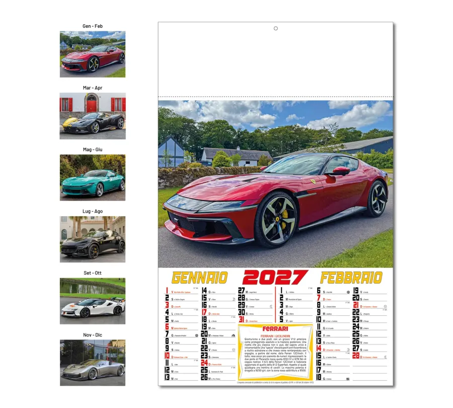 Calendario Il Mito Ferrari