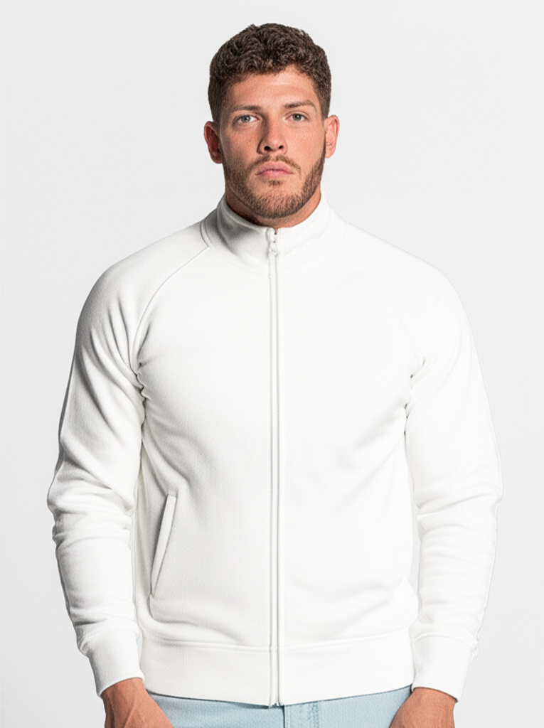 Felpa Unisex Zip Intera Leggera Premium - Miniatura 3