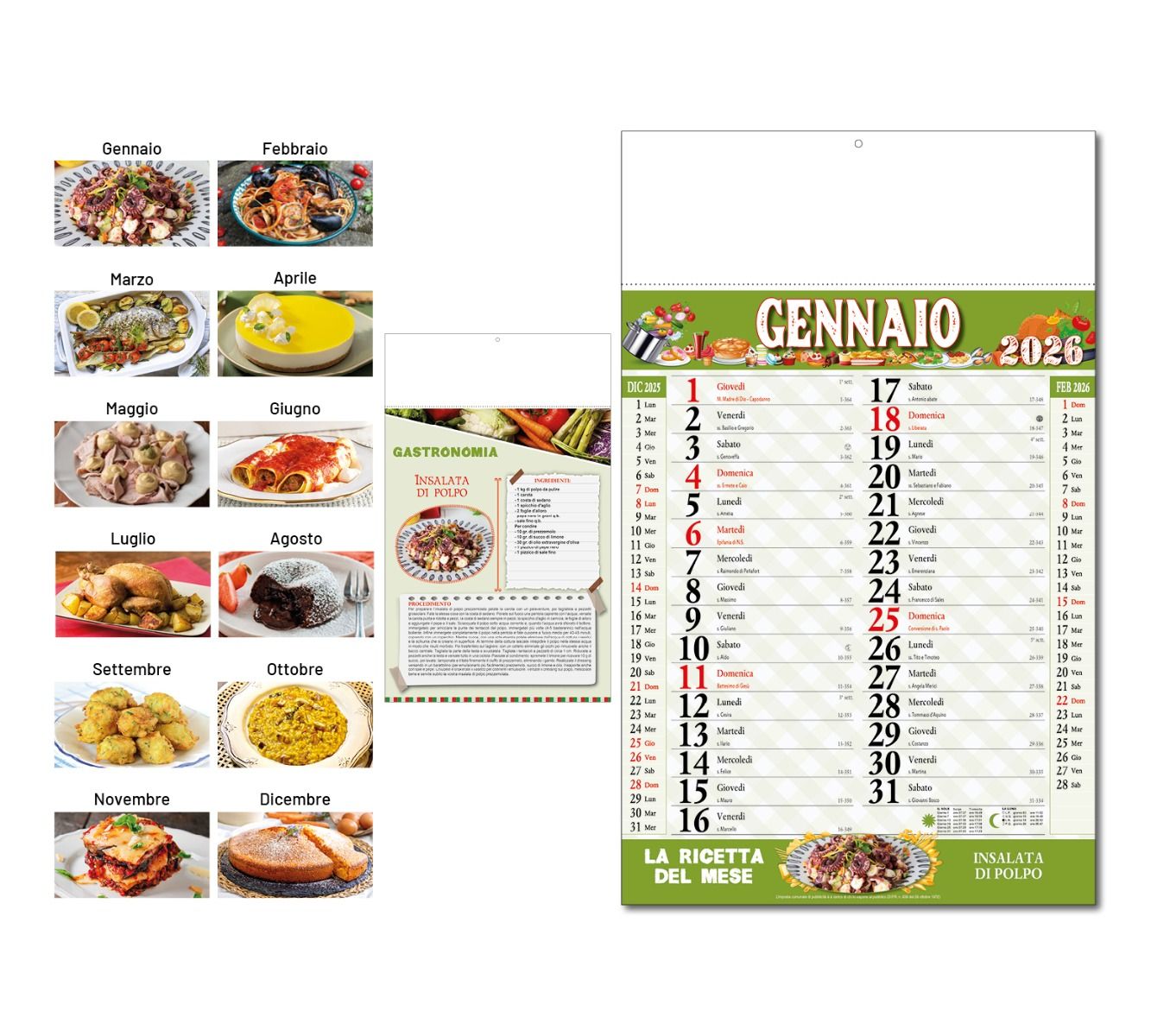 Calendario Gastronomia - Vista Principale