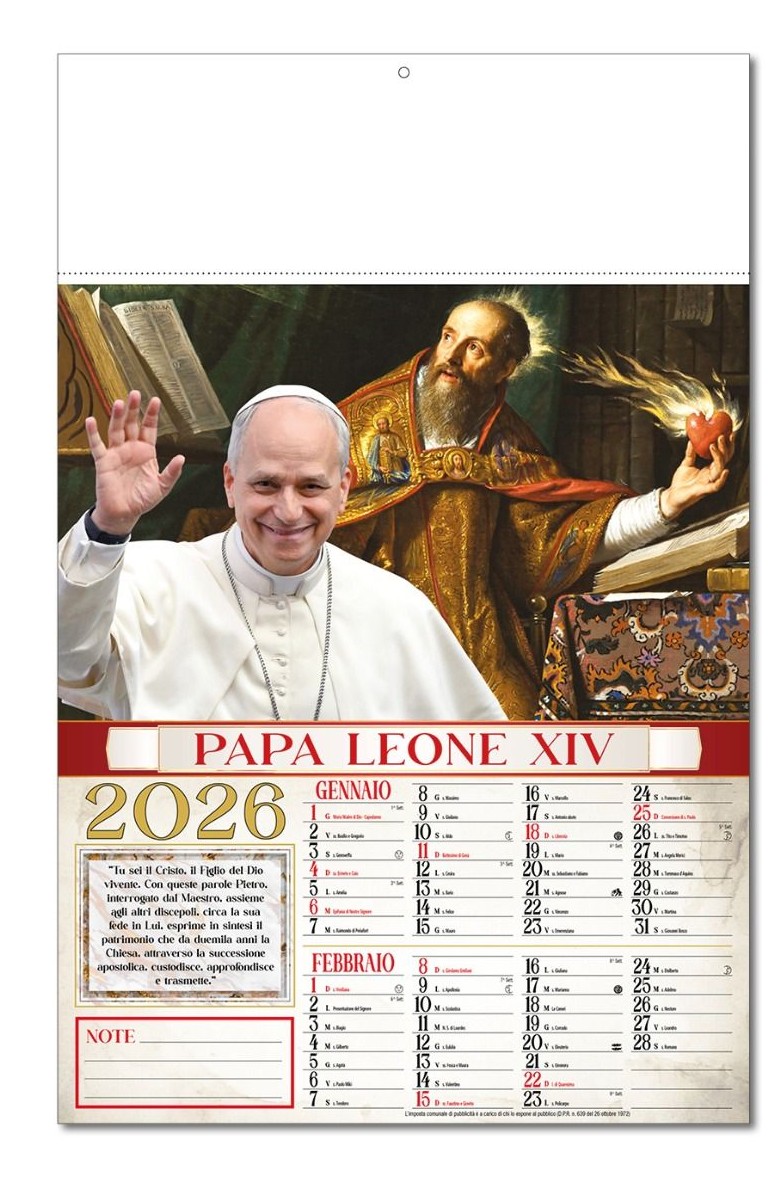 Calendario Illustrato Papa Leone XIV - Vista Principale