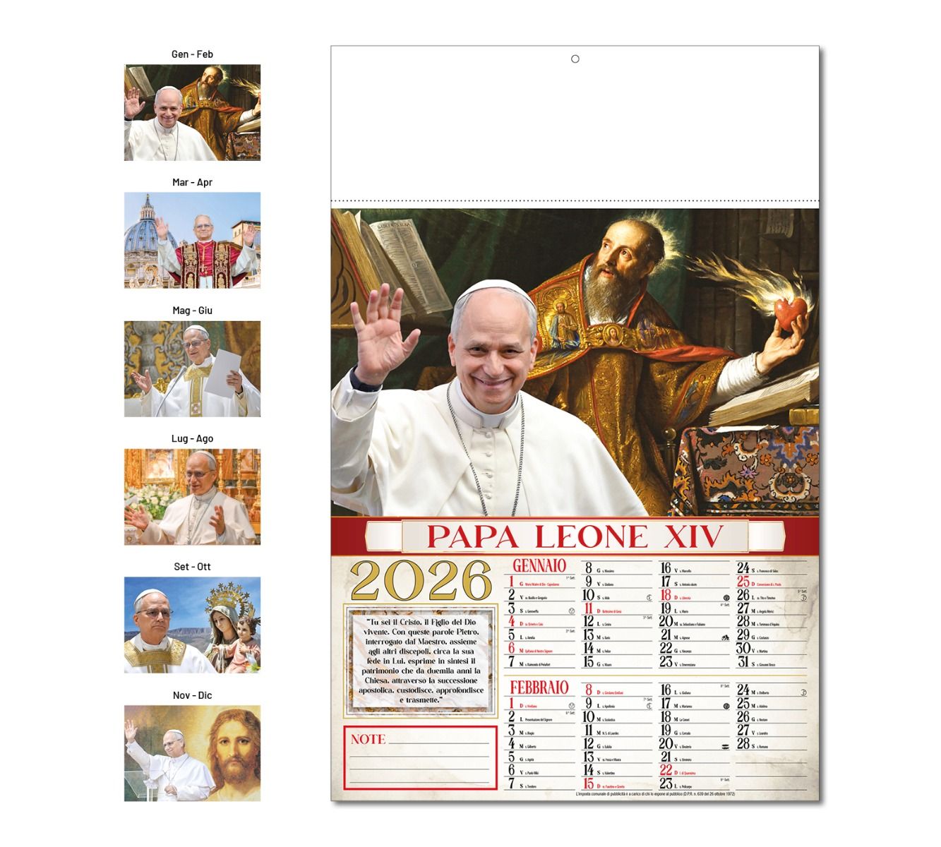 Calendario Illustrato Papa Leone XIV - Miniatura 2