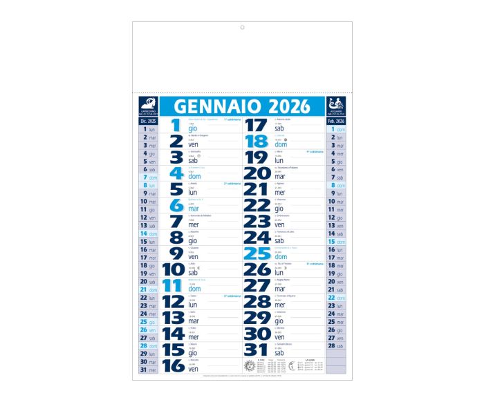 Calendario Olandese Bicolore - Miniatura 3