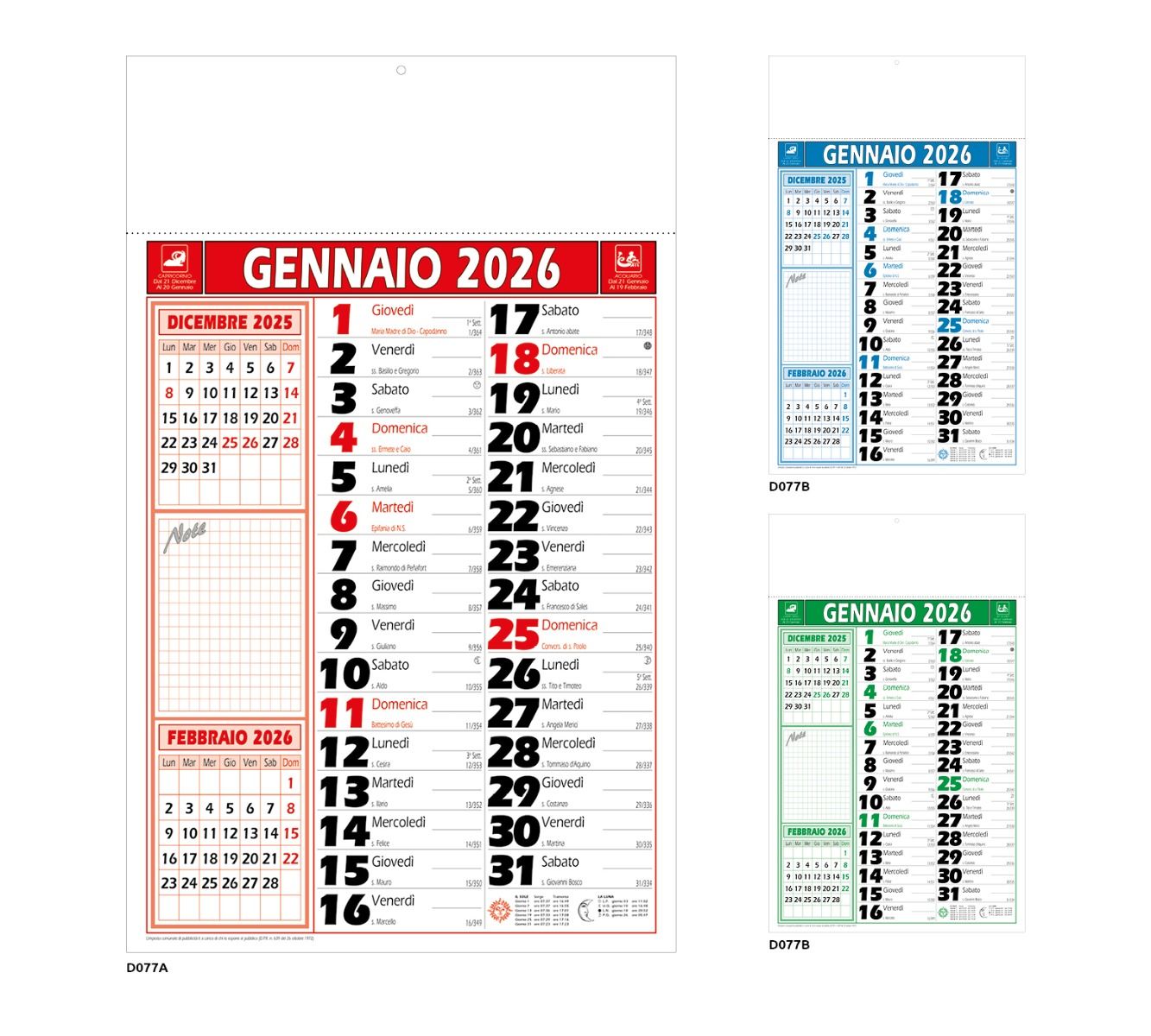 Calendario Olandese Note - Miniatura 2
