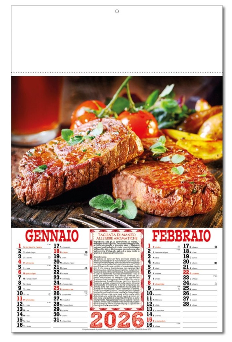 Calendario Gastronomia Carne - Vista Principale