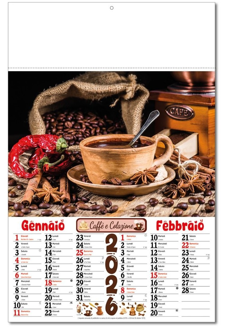 Calendario Caffè e Colazione - Vista Principale