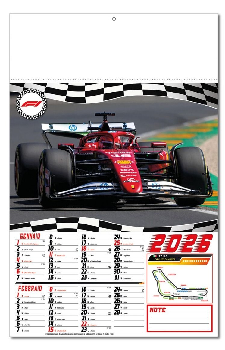 Calendario Formula 1 - Vista Principale