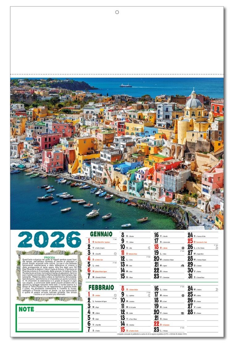 Calendario Mari e Monti - Vista Principale