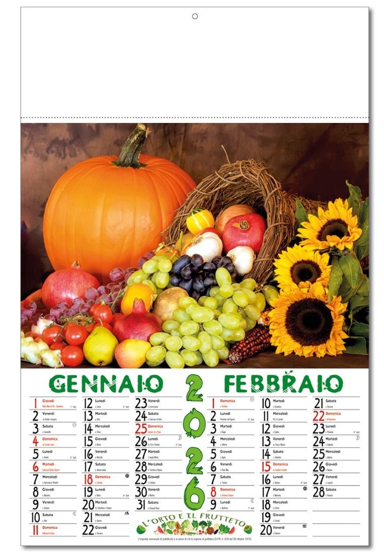 Calendario L'orto e il Frutteto - Vista Principale