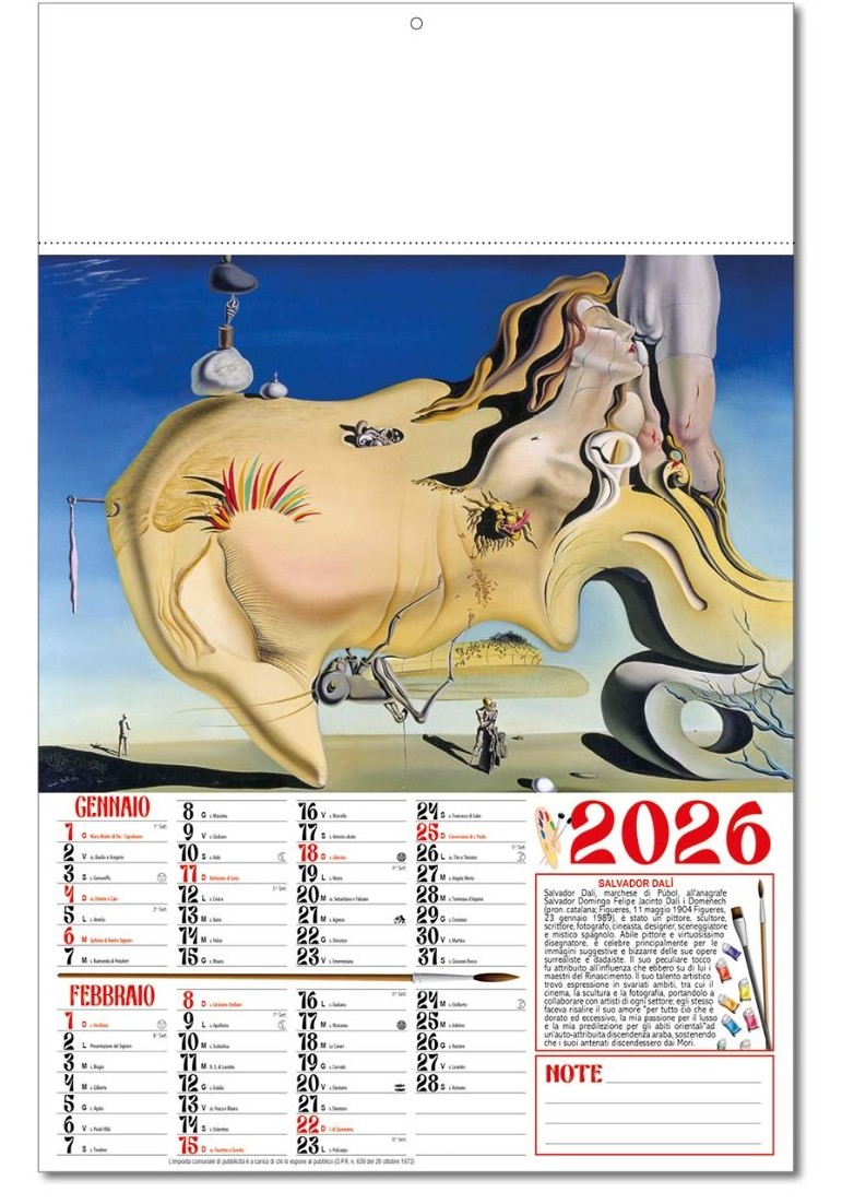 Calendario Pittori - Vista Principale