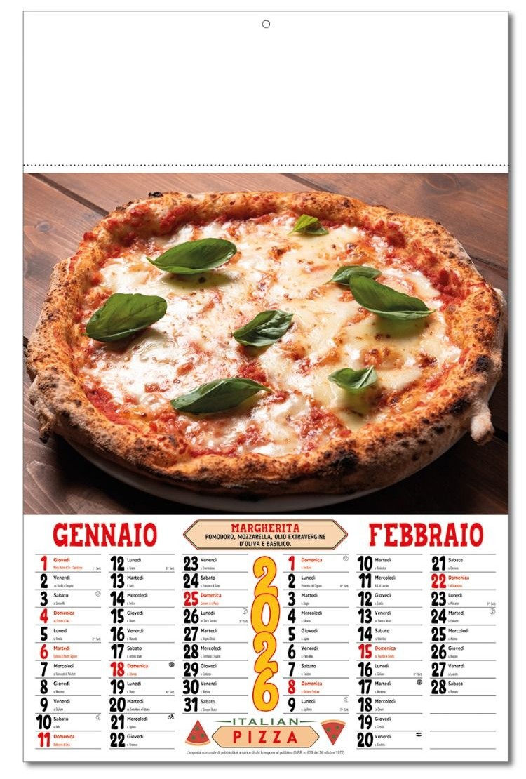 Calendario Facciamo la Pizza - Vista Principale