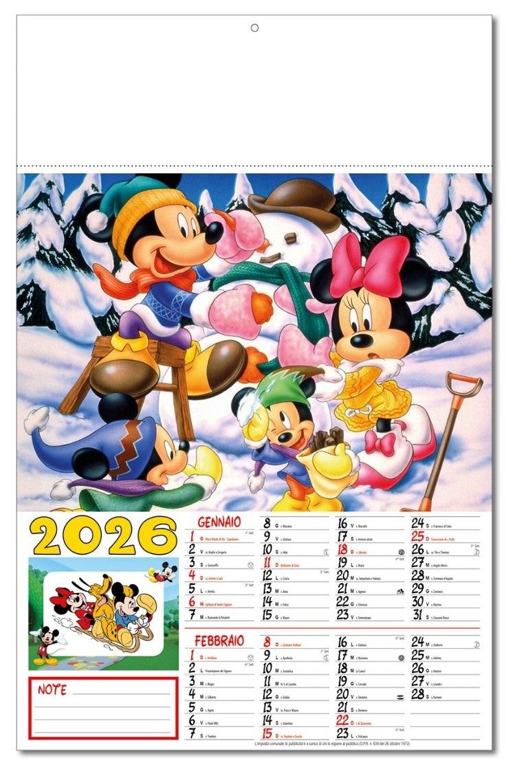 Calendario Mouse & Co - Vista Principale